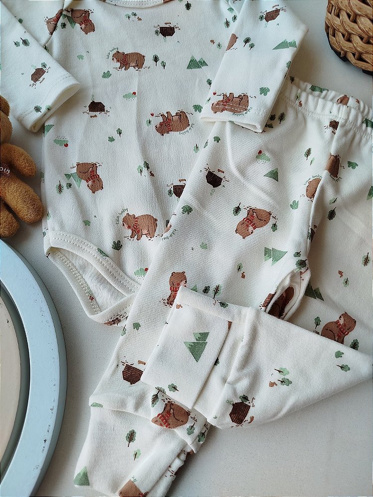 CONJUNTO KIKO BABY BODY LONGO E CALÇA VIRA PÉ 14992C