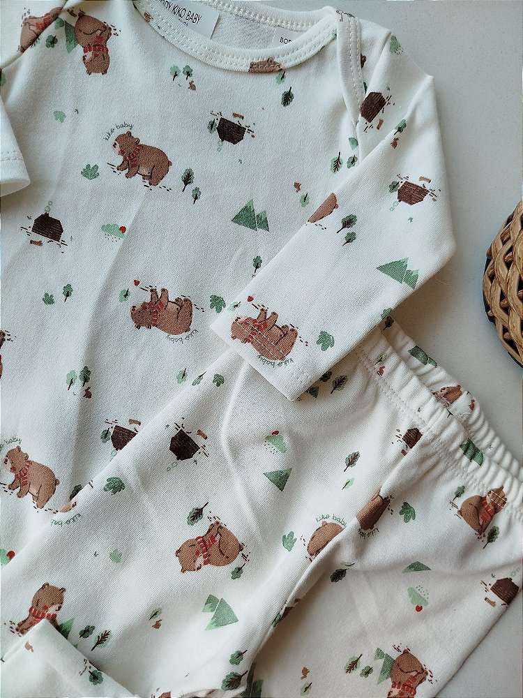 CONJUNTO KIKO BABY BODY LONGO E CALÇA VIRA PÉ 14992C