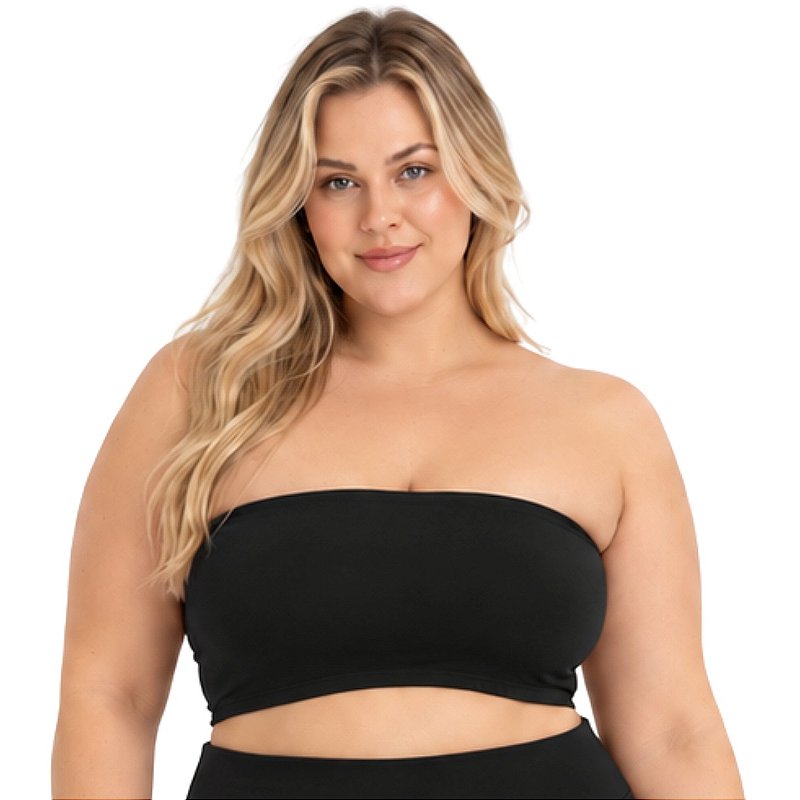 Top Tomara que Caia Plus Size Faixa Sem Bojo com Elástico Confortável 3035A