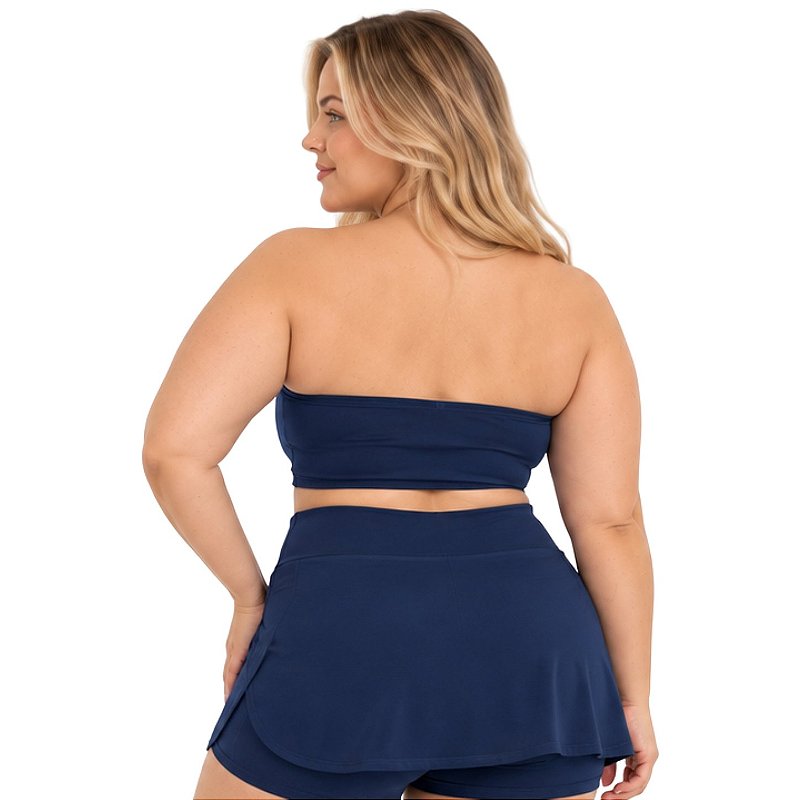 Top Tomara que Caia Plus Size Faixa Sem Bojo com Elástico Confortável 3035A