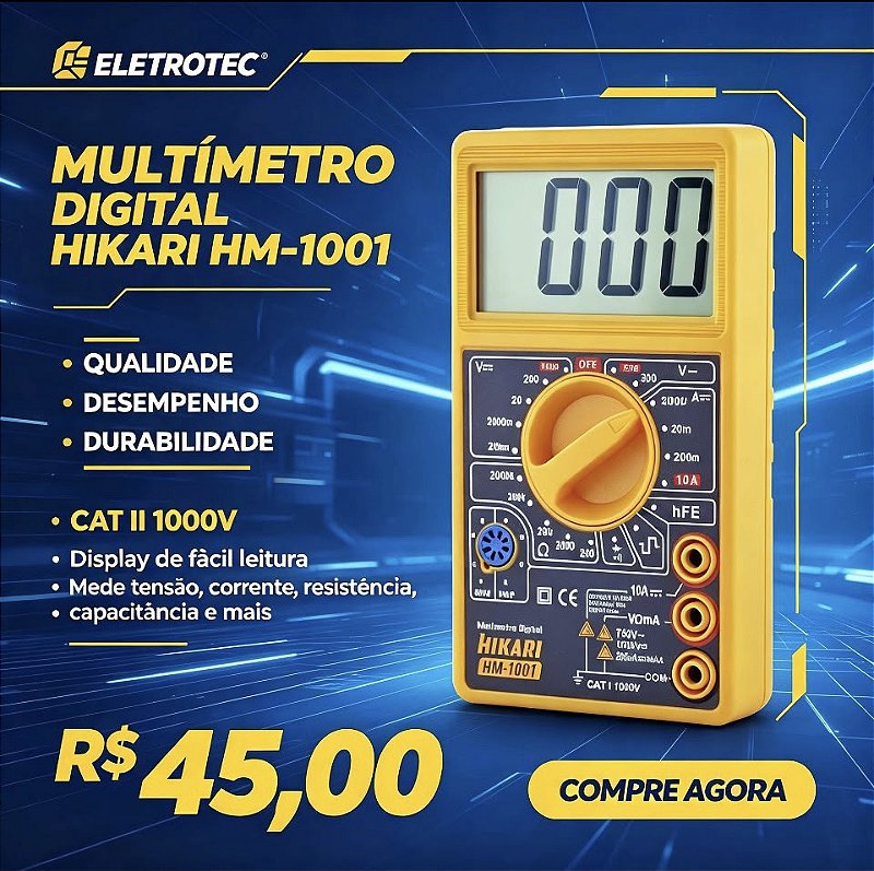 MULTIMETRO DIGITAL HM-1001