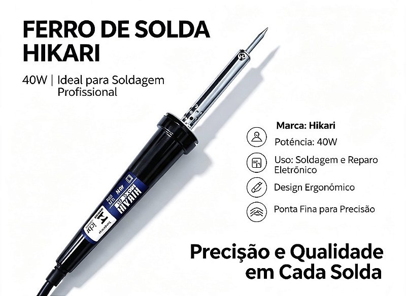 FERRO DE SOLDA HIKARI 40W