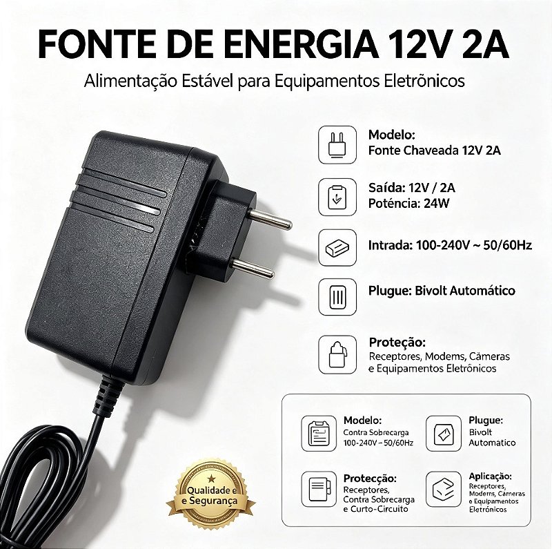 FONTE 12V/2A