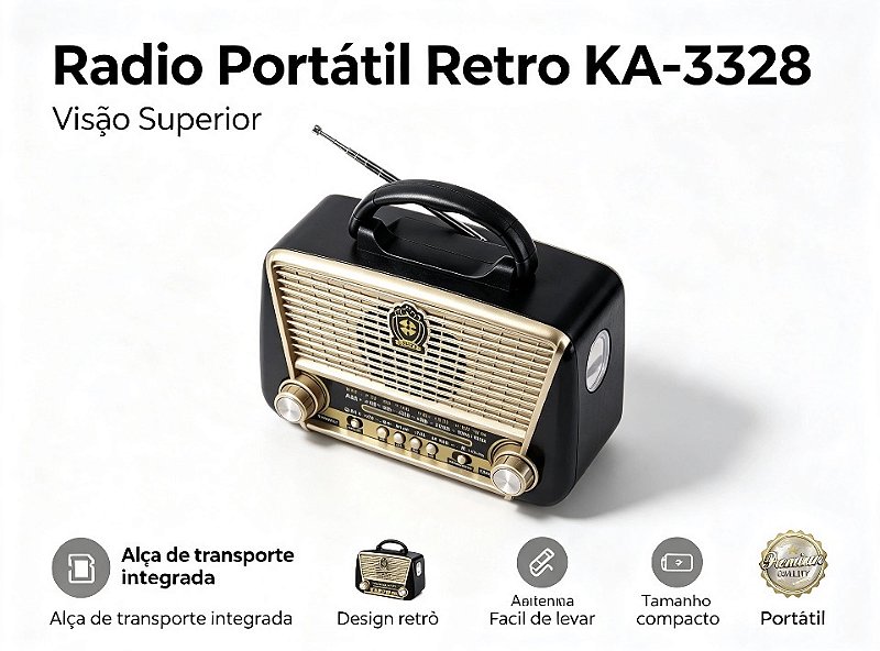 RADIO RETRO AM/FM/USB/AUX REF KA-3328