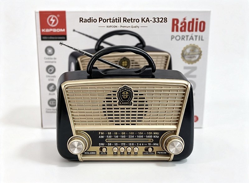 RADIO RETRO AM/FM/USB/AUX REF KA-3328