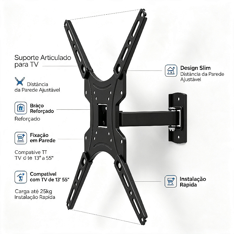 SUPORTE ARTICULADO 13 A 60 KG