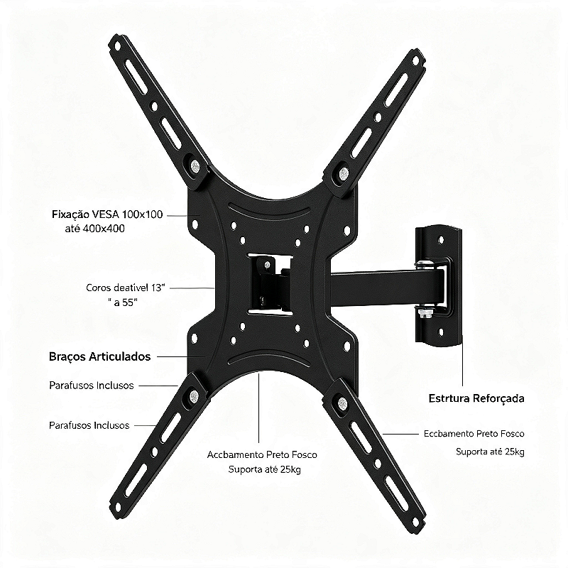 SUPORTE ARTICULADO 13 A 60 KG