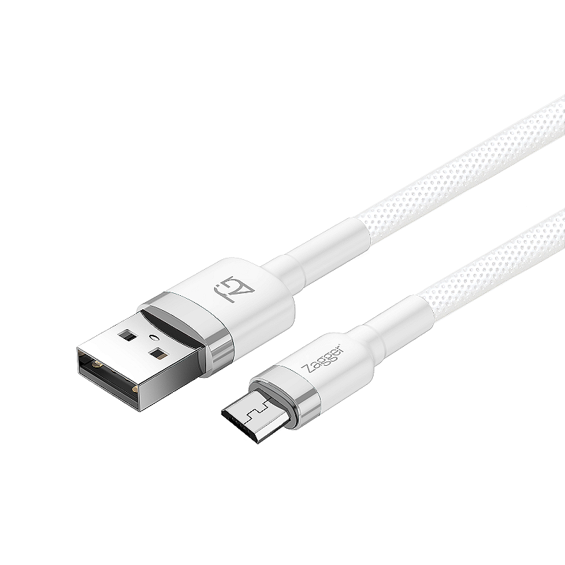 Cabo Zagger Turbo Flow - USB para Micro v8 1 Metro