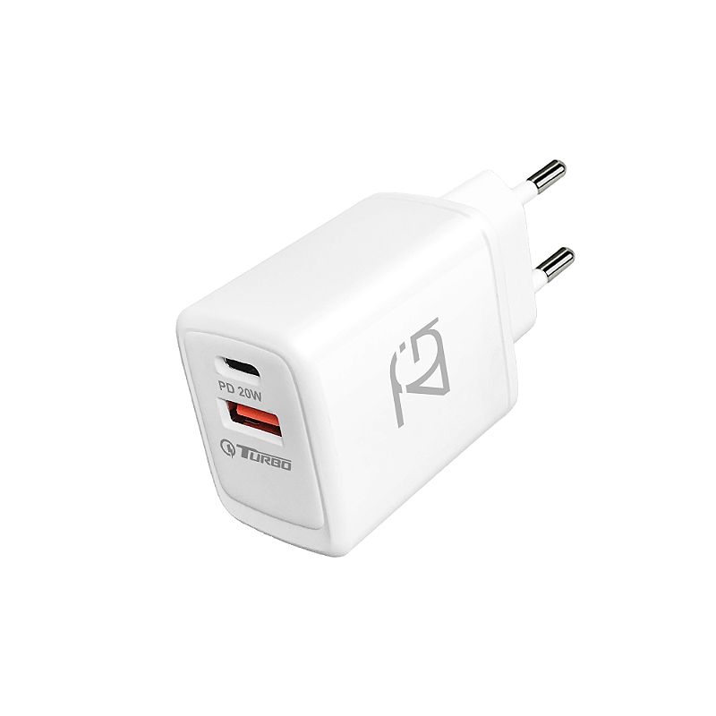 Carregador Power Turbo - Entrada USB e Type-C 20w
