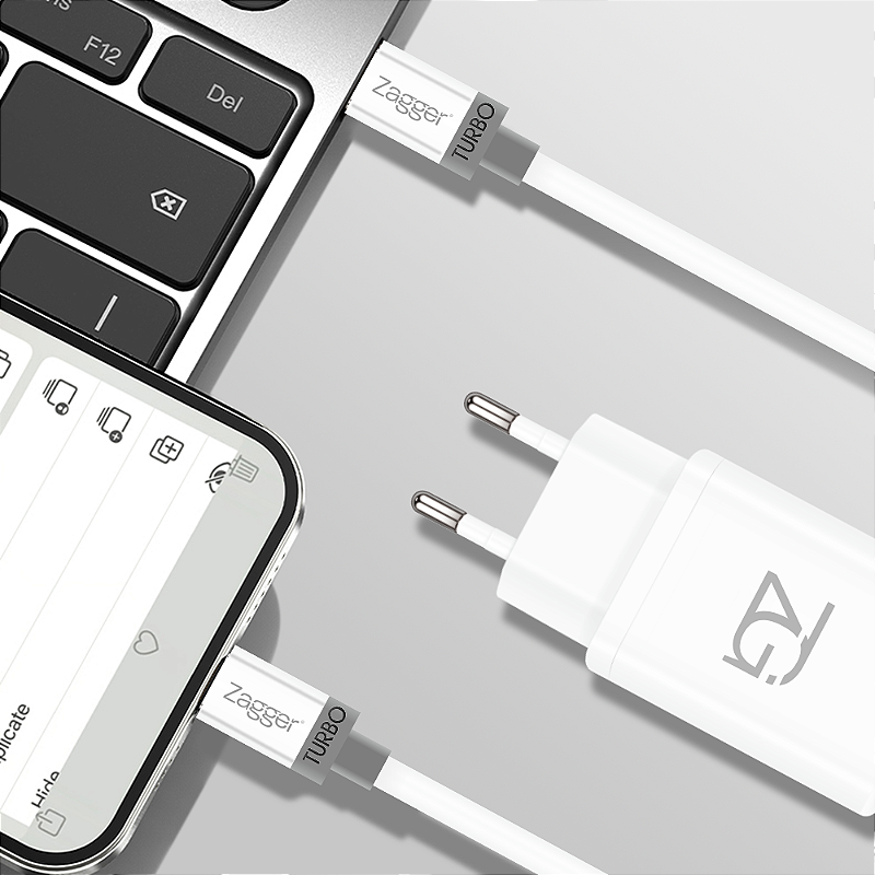 Carregador Power Turbo - Entrada USB e Type-C 20w