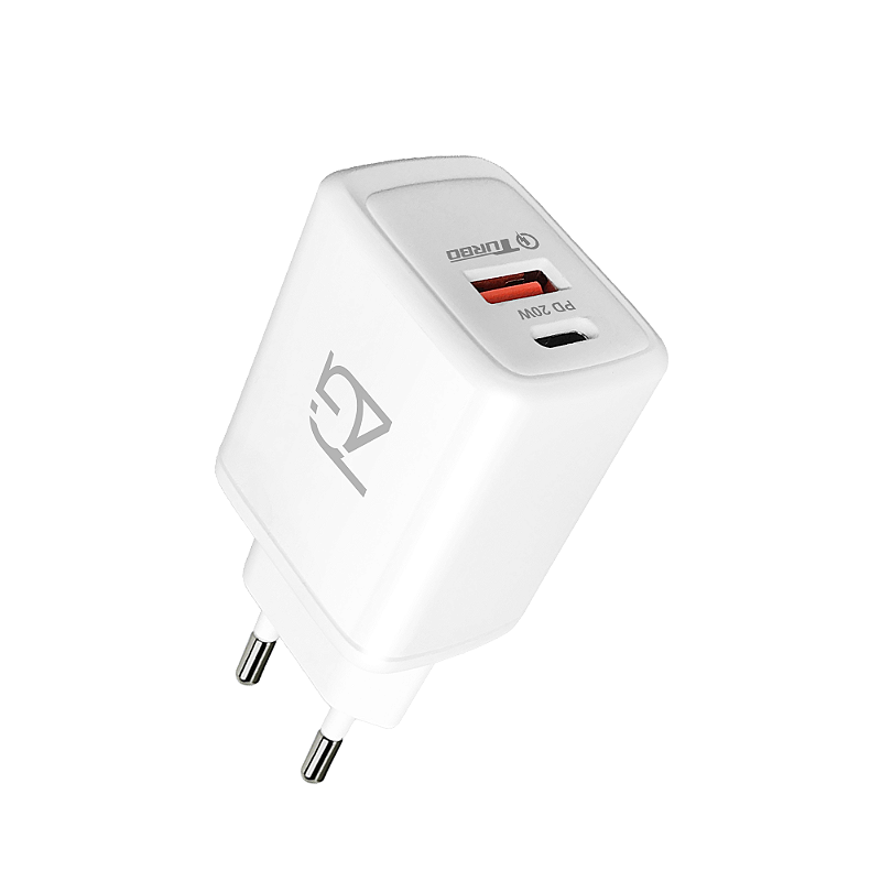 Carregador Power Turbo - Entrada USB e Type-C 20w