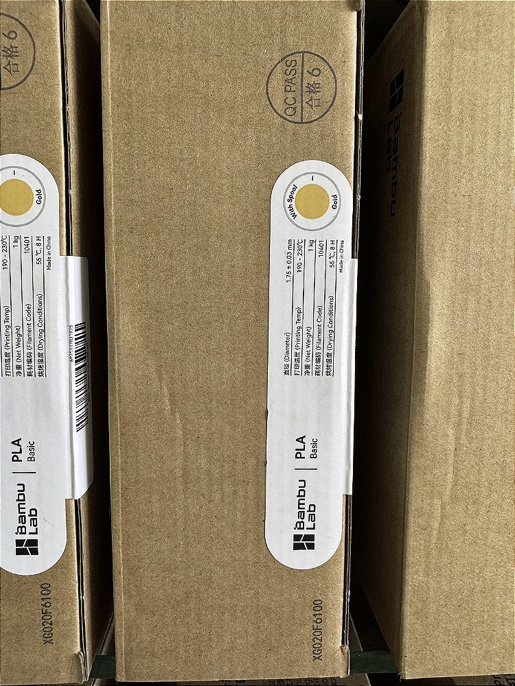 FILAMENTO BAMBU LAB PLA BASIC 1KG DOURADO