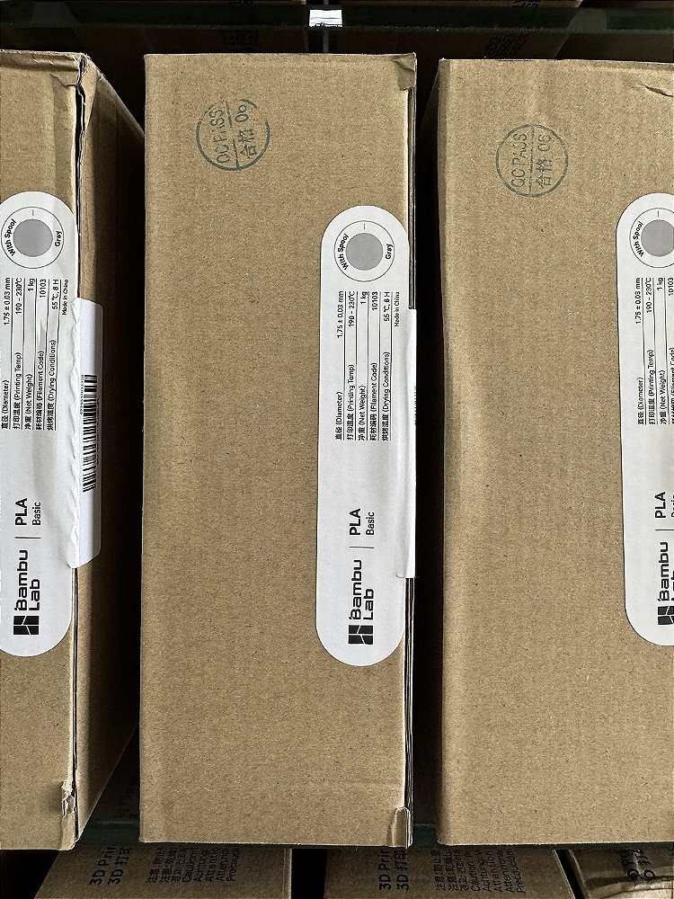 FILAMENTO BAMBU LAB PLA BASIC 1KG CINZA