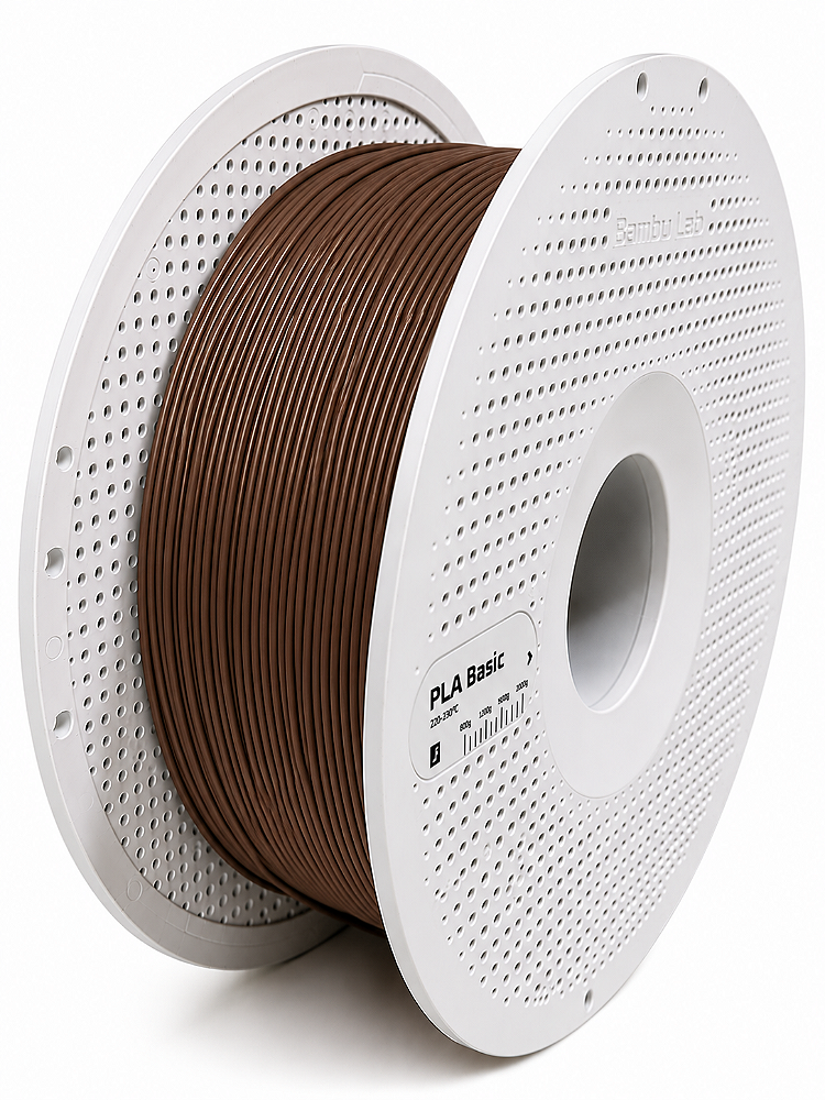FILAMENTO BAMBU LAB PLA BASIC 1KG MARROM COCOA