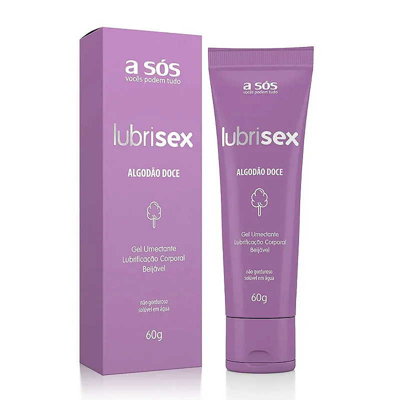 Gel Lubrificante Beijável Lubrisex Algodão Doce
