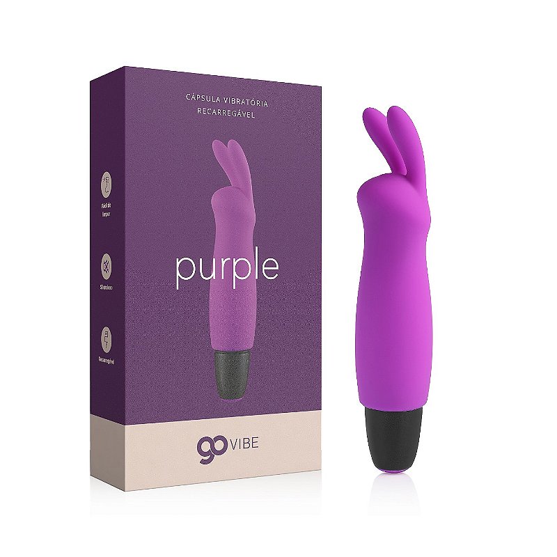 Cápsula Vibratória Mult. Recarregável Go Vibe Purple