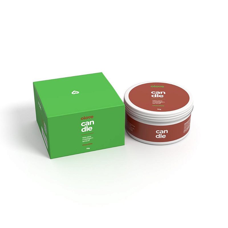 Vela Hidratante Beijável Olove Candle - Chocolate