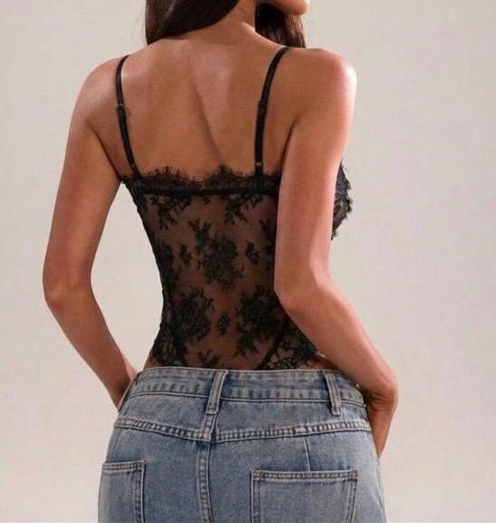 Body em renda - Preto Tam. P