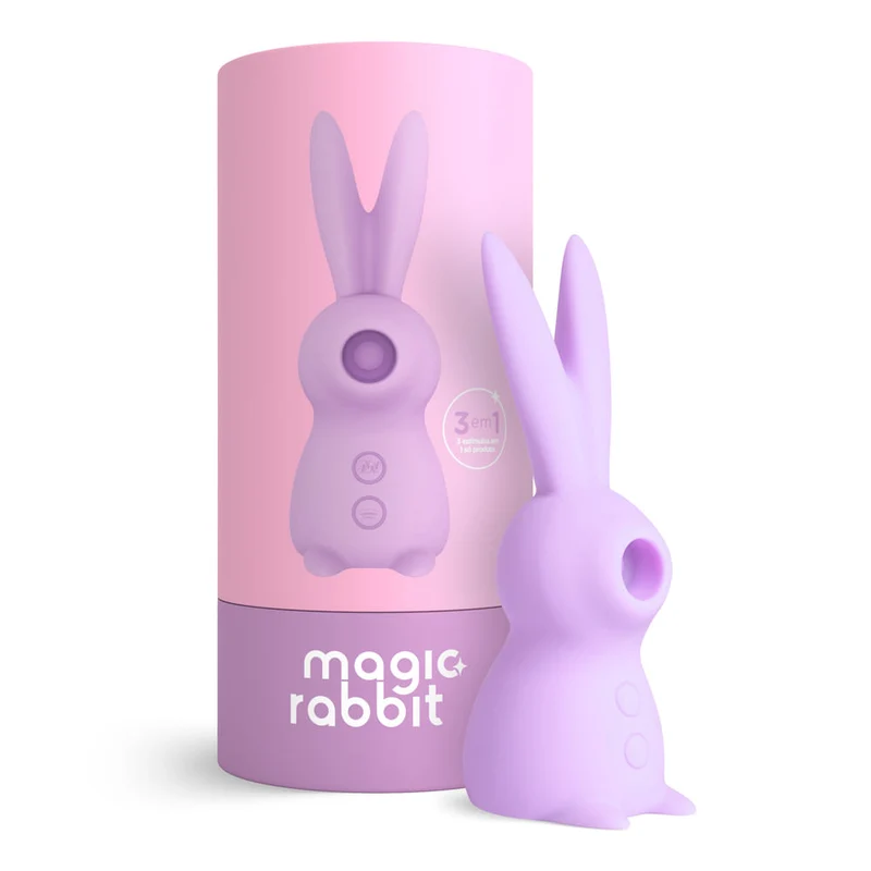 Estimulador clitóris recarregável Magic Rabbit 3 em 1- lilás