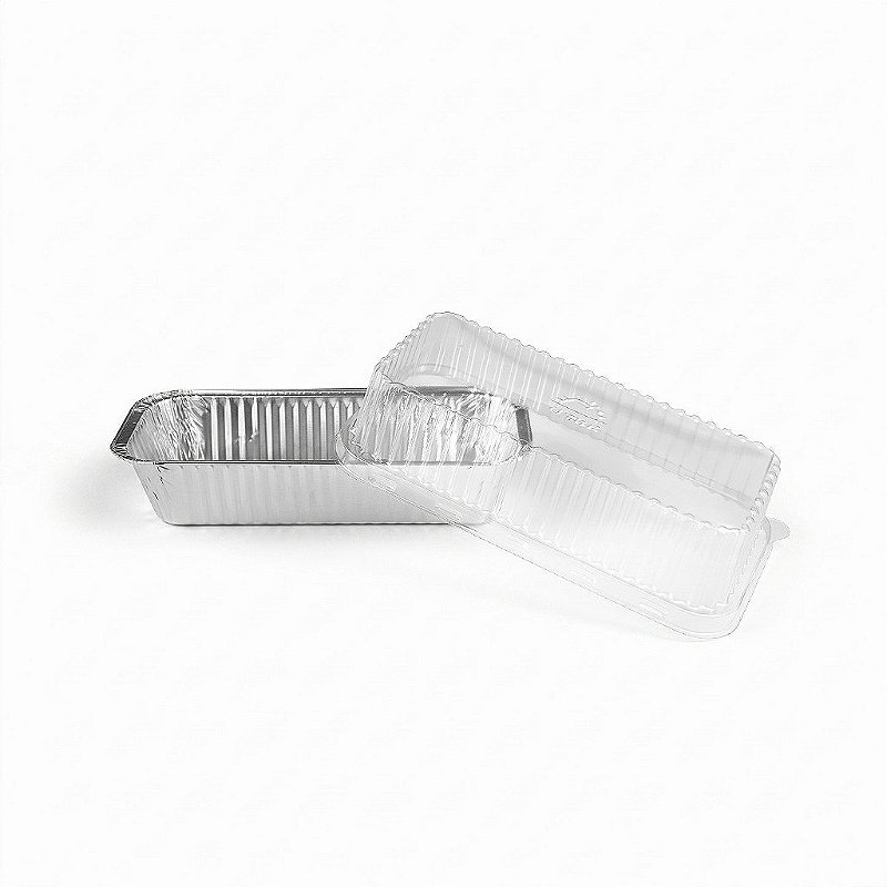 Assadeira Alumínio Bolo Inglês 650ml D10FS c/ Tampa PET - 50 Unidades | Wyda