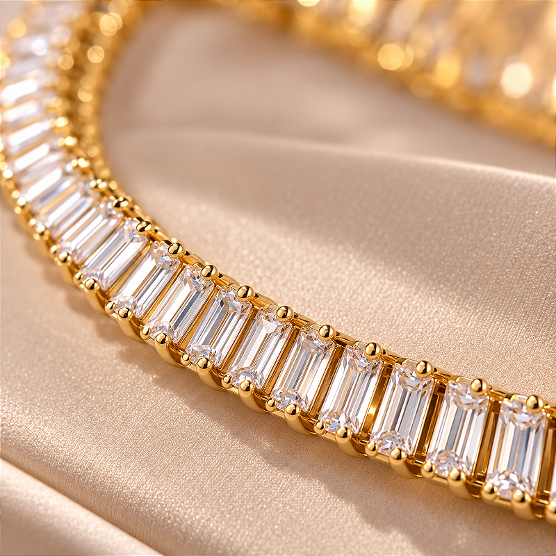 Choker Riviera Baguete Cristal com Extensor
