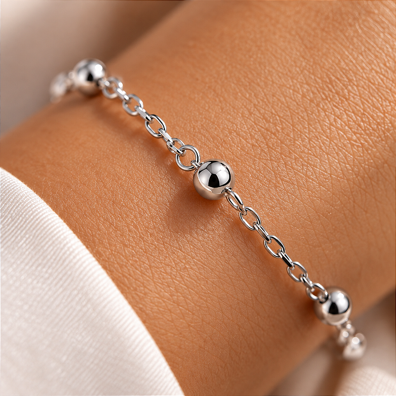 Pulseira Bola Lisa 4mm