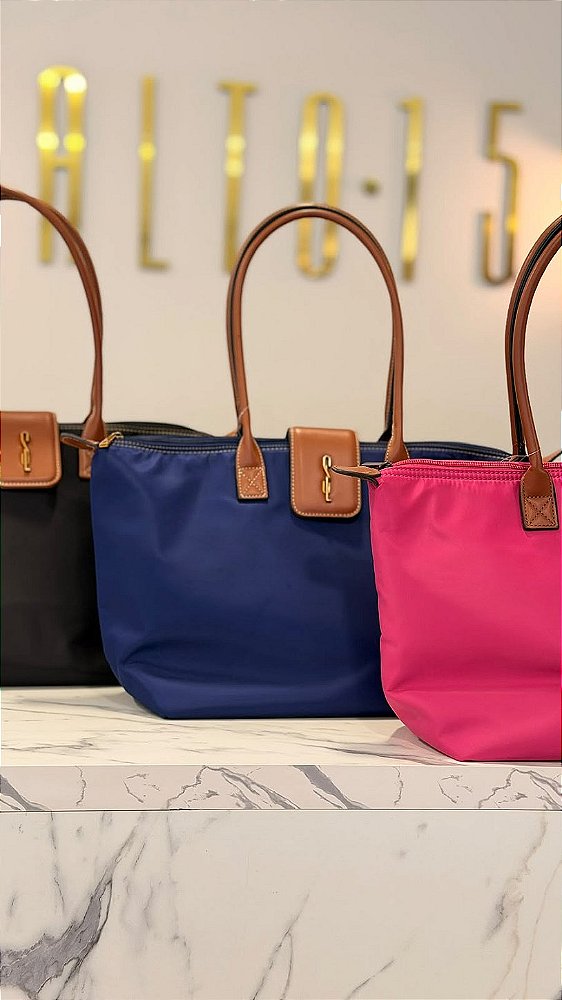 BOLSA SL SHOPPER NYLON ALÇA DE OMBRO - V27 AZUL BOLSA