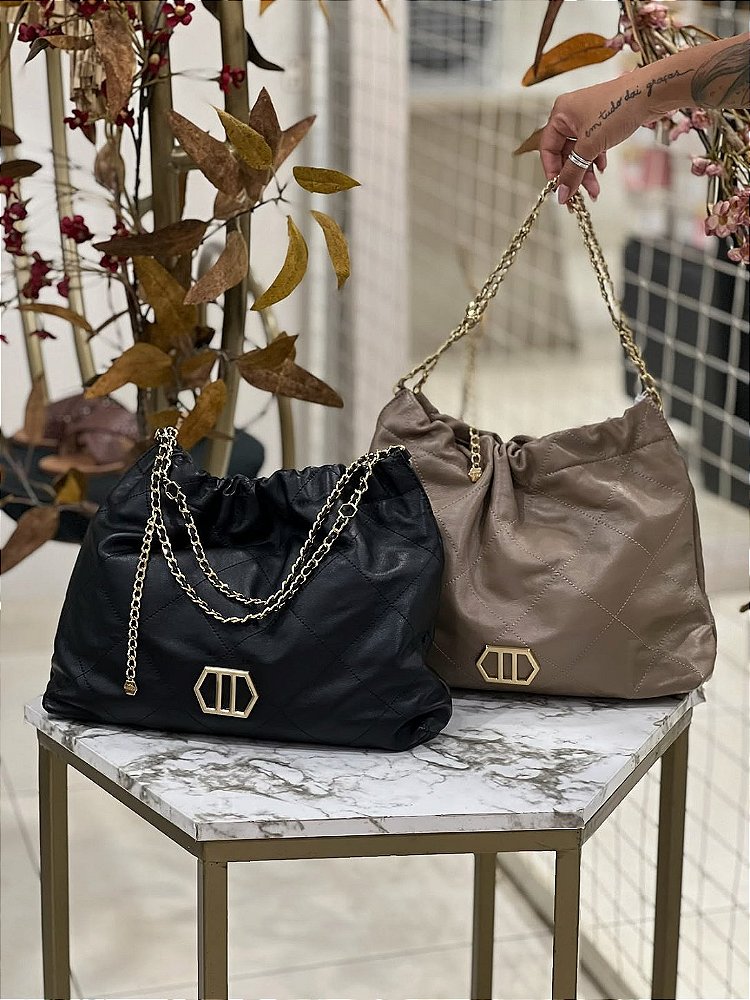 BOLSA AREZZO HOBO ESTHER GRANDE - V27 PRETO BOLSA