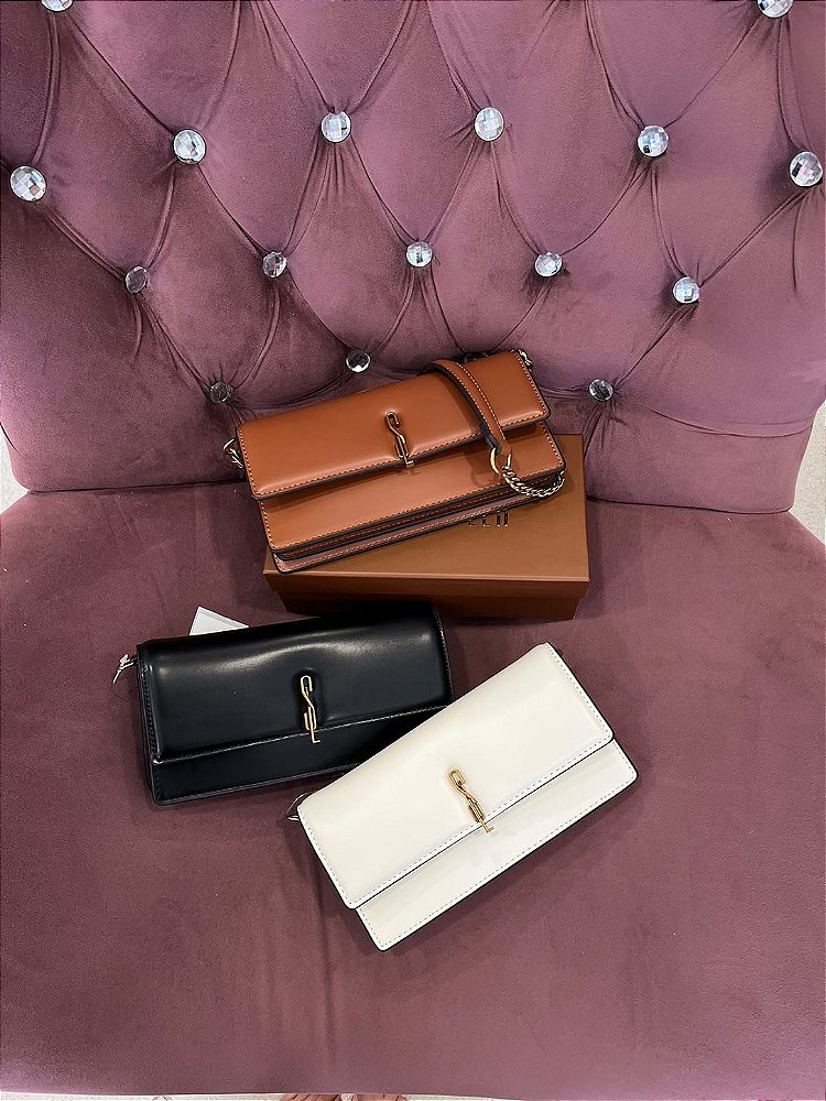 BOLSA SL PEQUENA SOFT ALÇA TRANSVERSAL - V27 PRETO BOLSA