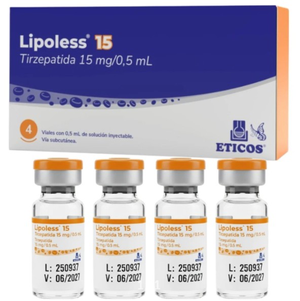 Lipoless 15mg Tirzepatida Eticos Caixa com 4 Viais