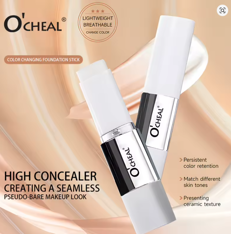 O’CHEAL Cobertura Facial Manchas Poros Dupla, Maquiagem rosto Fosco