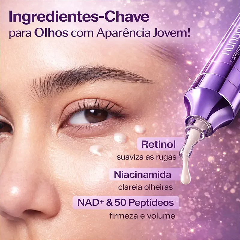 Creme Anti-Rugas Numbuzin 9+ NAD+ Retinol Volumetox Efeito Lifting Para Linhas de Expressão e Olhos