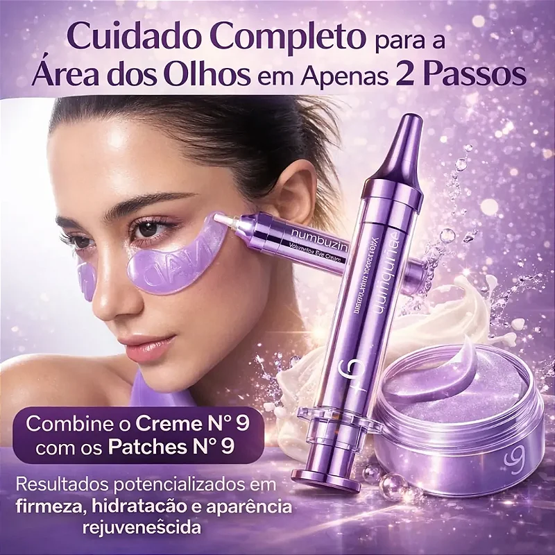 Creme Anti-Rugas Numbuzin 9+ NAD+ Retinol Volumetox Efeito Lifting Para Linhas de Expressão e Olhos