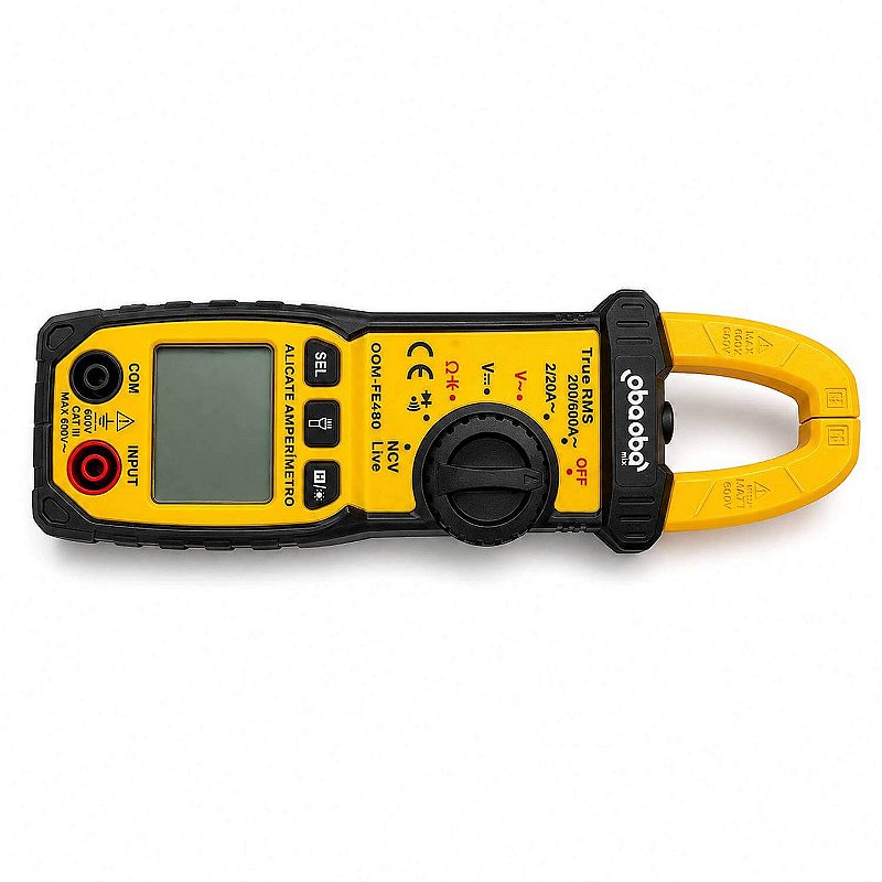 Alicate Amperímetro Digital True RMS 600A NCV Automático