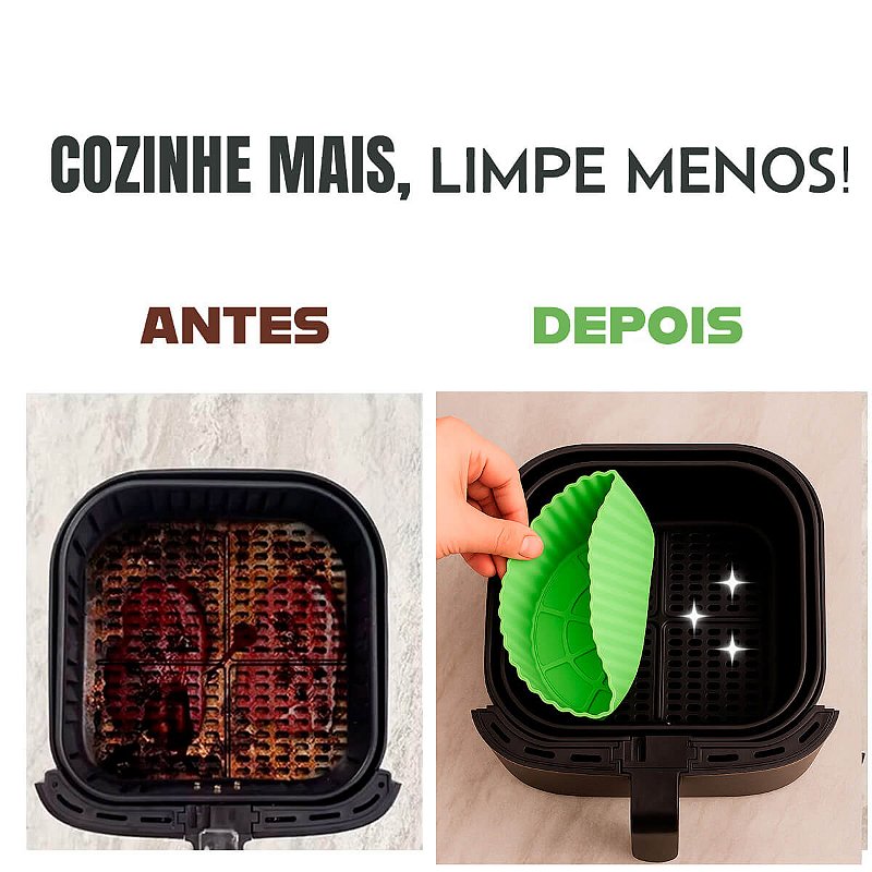 Forma de Silicone para Air Fryer 20 cm Reutilizável