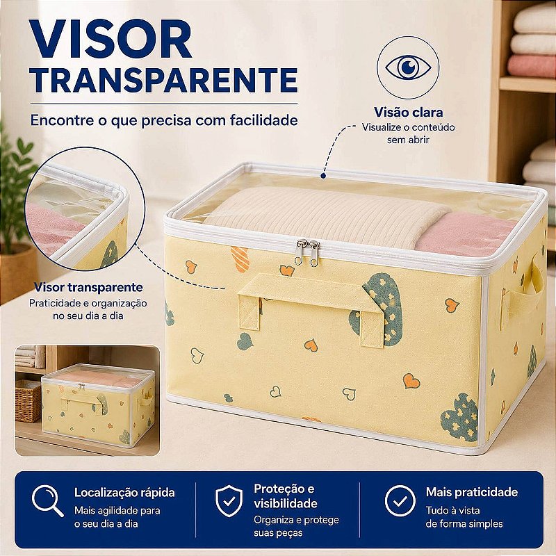 Organizador para Edredons com Visor 60x40x30 cm