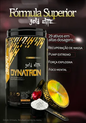Dynatron Gold Elite Tutti Frutti 630g Pré-Treino + Mochila