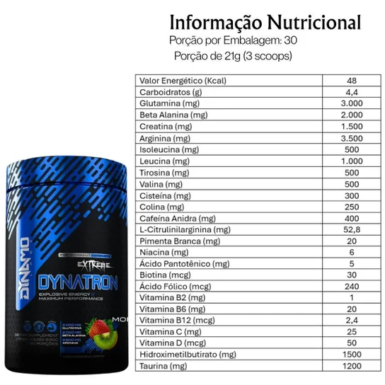 Pré Treino Dynatron Extreme 630g + Galão 1 Litro