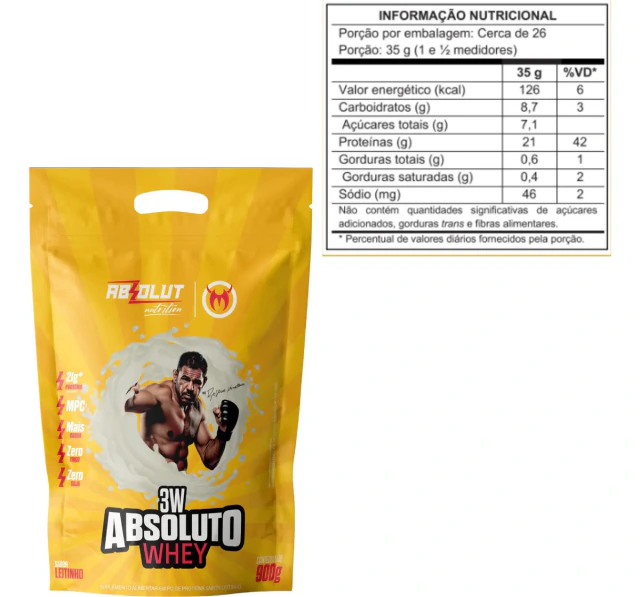 Whey 3W Minotouro 900g Absolut Nutrition