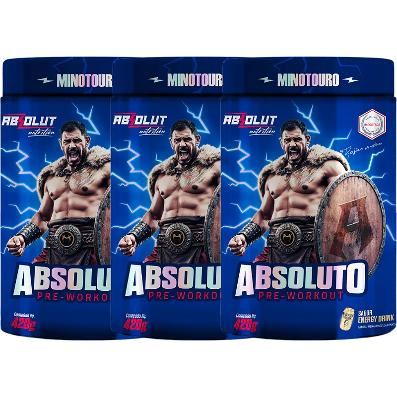 Pré-treino Absoluto Minotouro 420g com Coqueteleira