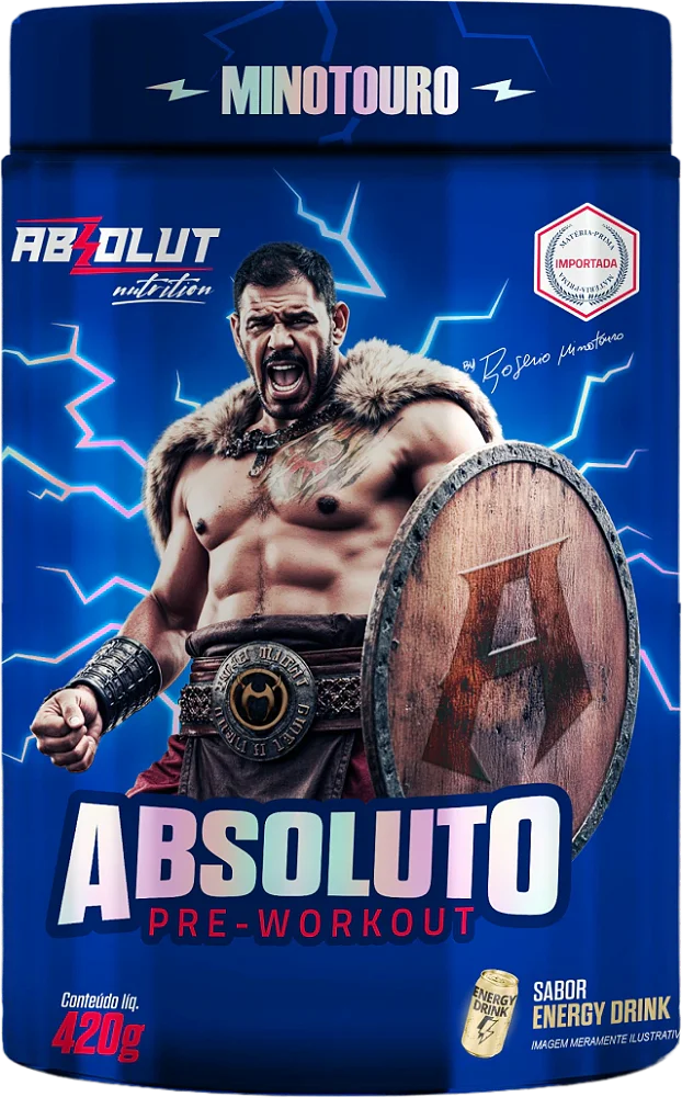 Pré-treino Absoluto Minotouro 420g com Coqueteleira
