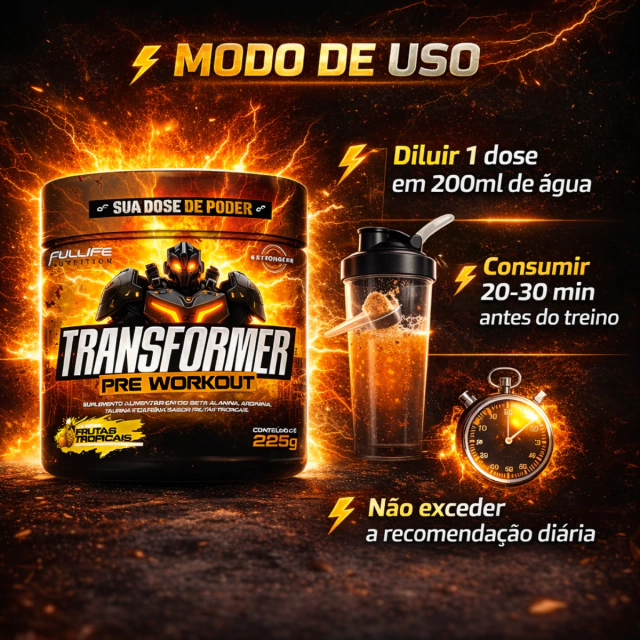 Pré-treino Transformer 45 doses Fullife