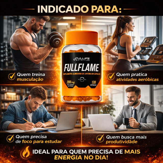 Cafeína Fullife 30 cápsulas para Energia