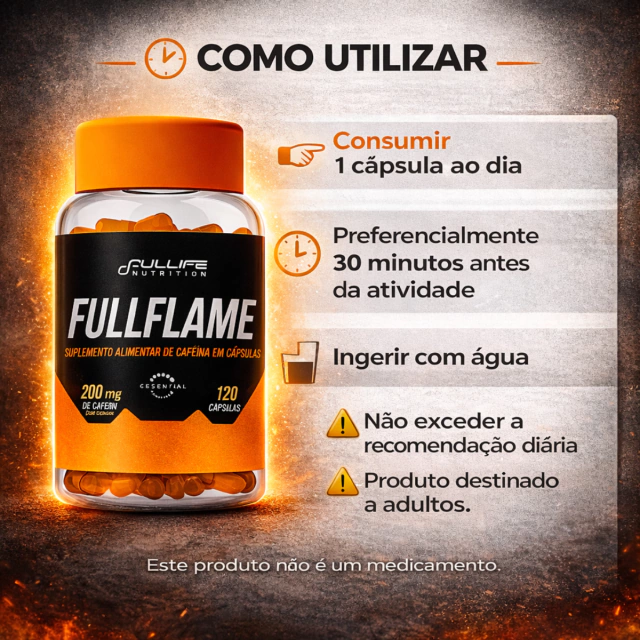Cafeína Fullife 30 cápsulas para Energia