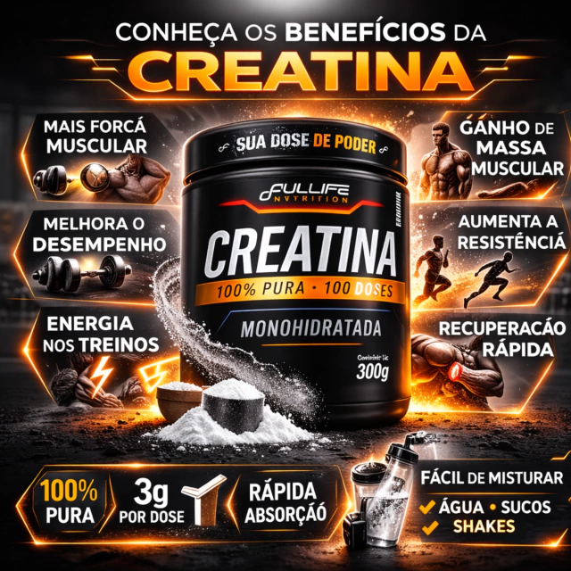 Creatina Fullife 300g Monohidratada Pura