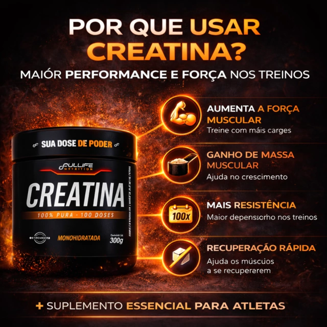 Creatina Fullife 300g Monohidratada Pura
