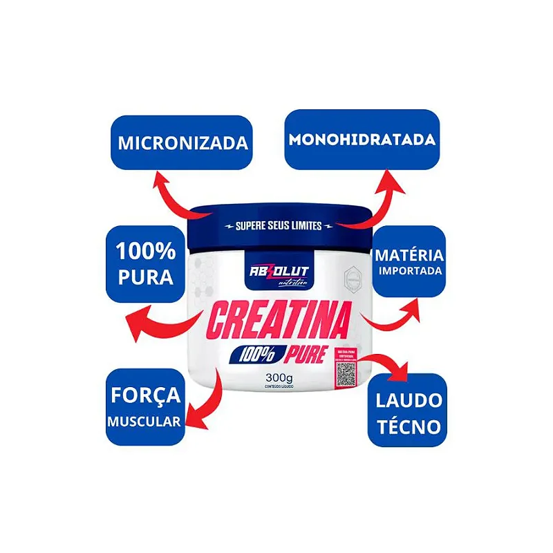 Creatina Absolut Pure 300g Micronizada