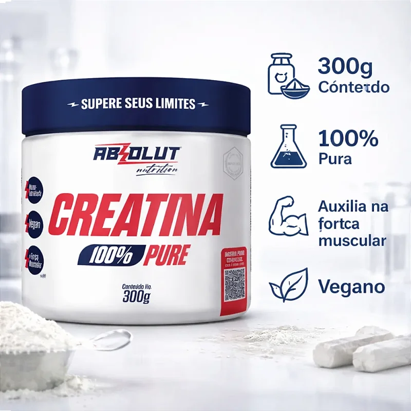 Creatina Absolut Pure 300g Micronizada