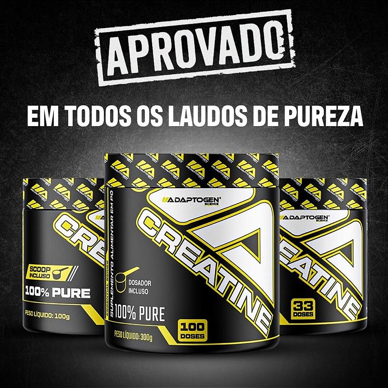 Creatina Adaptogen Pura 300g 100 doses