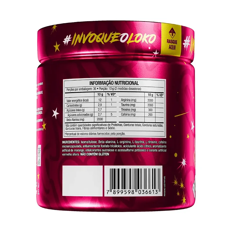 FTW Pré-Treino Diabo Verde Morango 300g